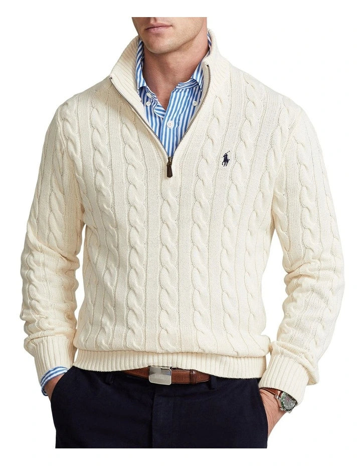 Urbanoval® - Polo RL Geribd Gebreide Katoenen Trui