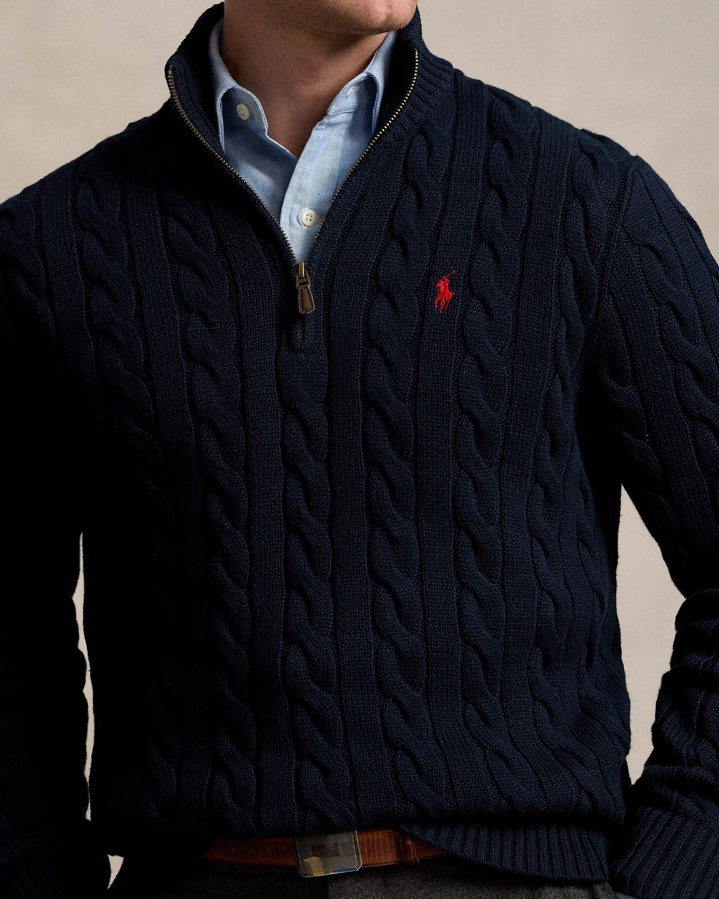 Urbanoval® - Polo RL Geribd Gebreide Katoenen Trui