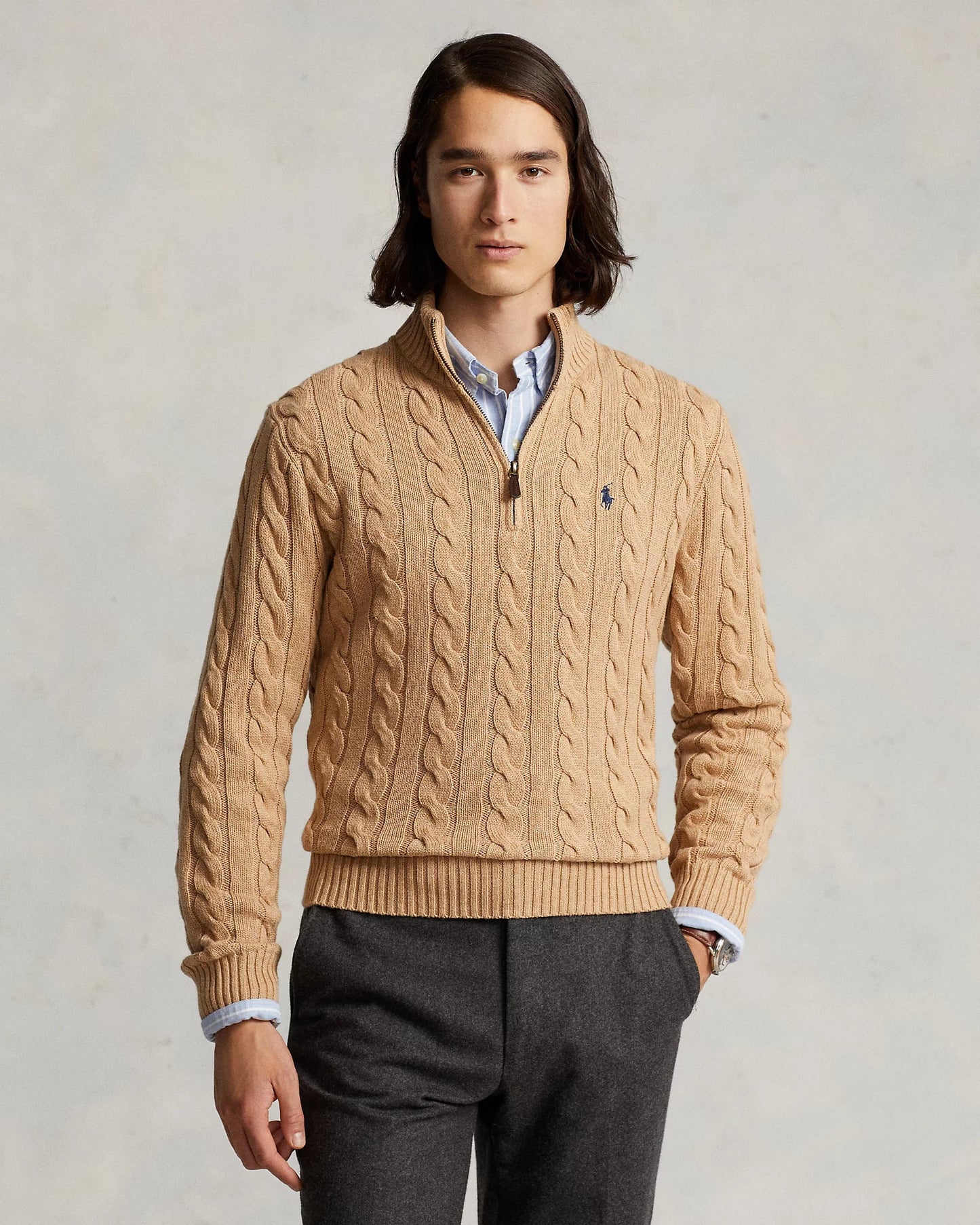 Urbanoval® - Polo RL Geribd Gebreide Katoenen Trui