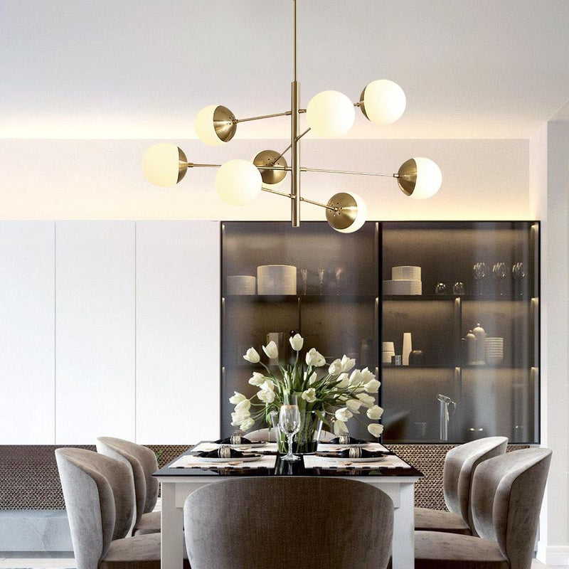 Mid-Century Globe Sputnik Sphere Chandelier