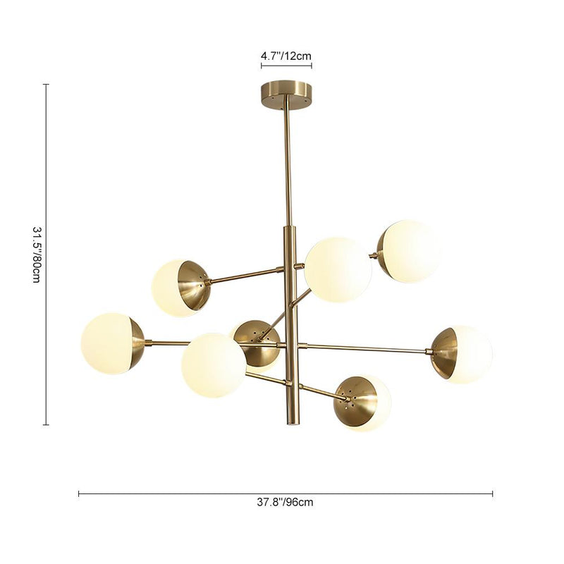 Mid-Century Globe Sputnik Sphere Chandelier