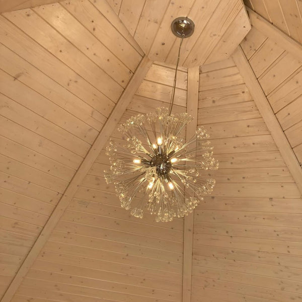 9-Light Crystal Dandelion Chandelier