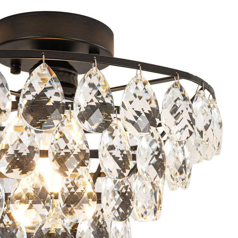Teardrop Crystal Tiered Flush Mount Ceiling Light