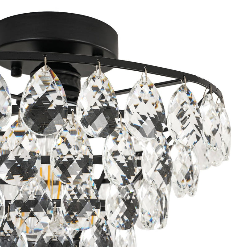 Teardrop Crystal Tiered Flush Mount Ceiling Light