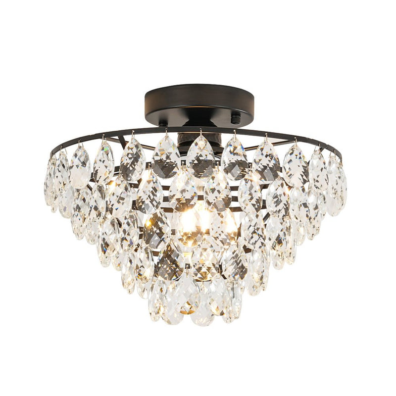 Teardrop Crystal Tiered Flush Mount Ceiling Light