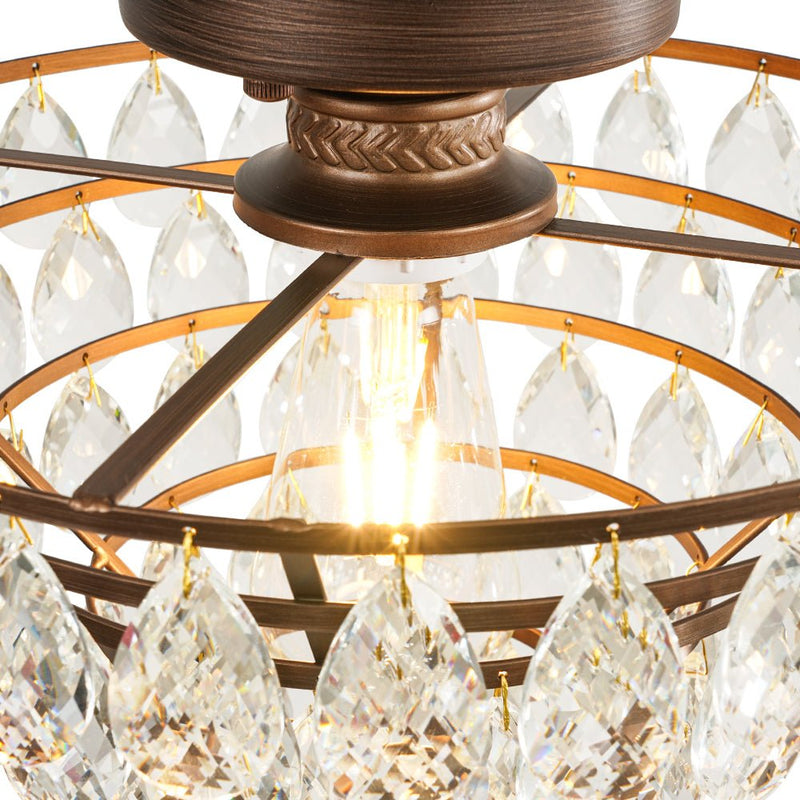 Teardrop Crystal Tiered Flush Mount Ceiling Light